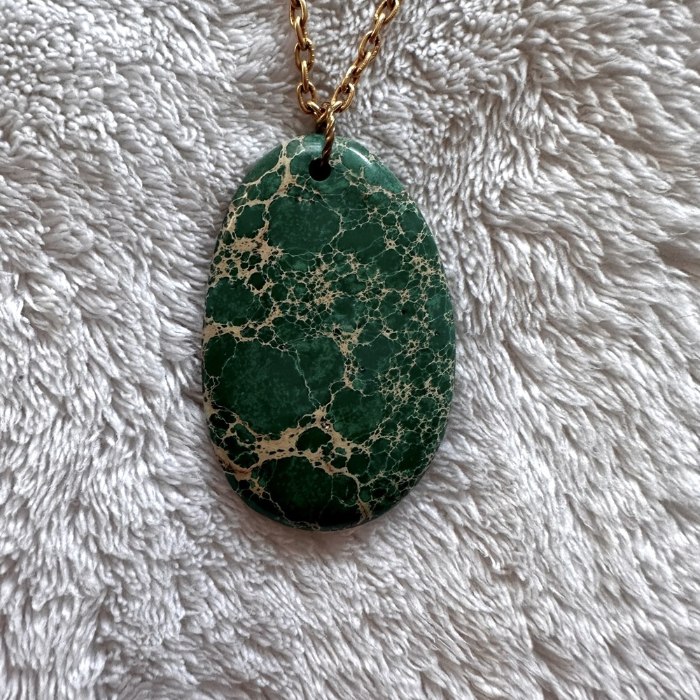 Beautiful blue green stone necklace